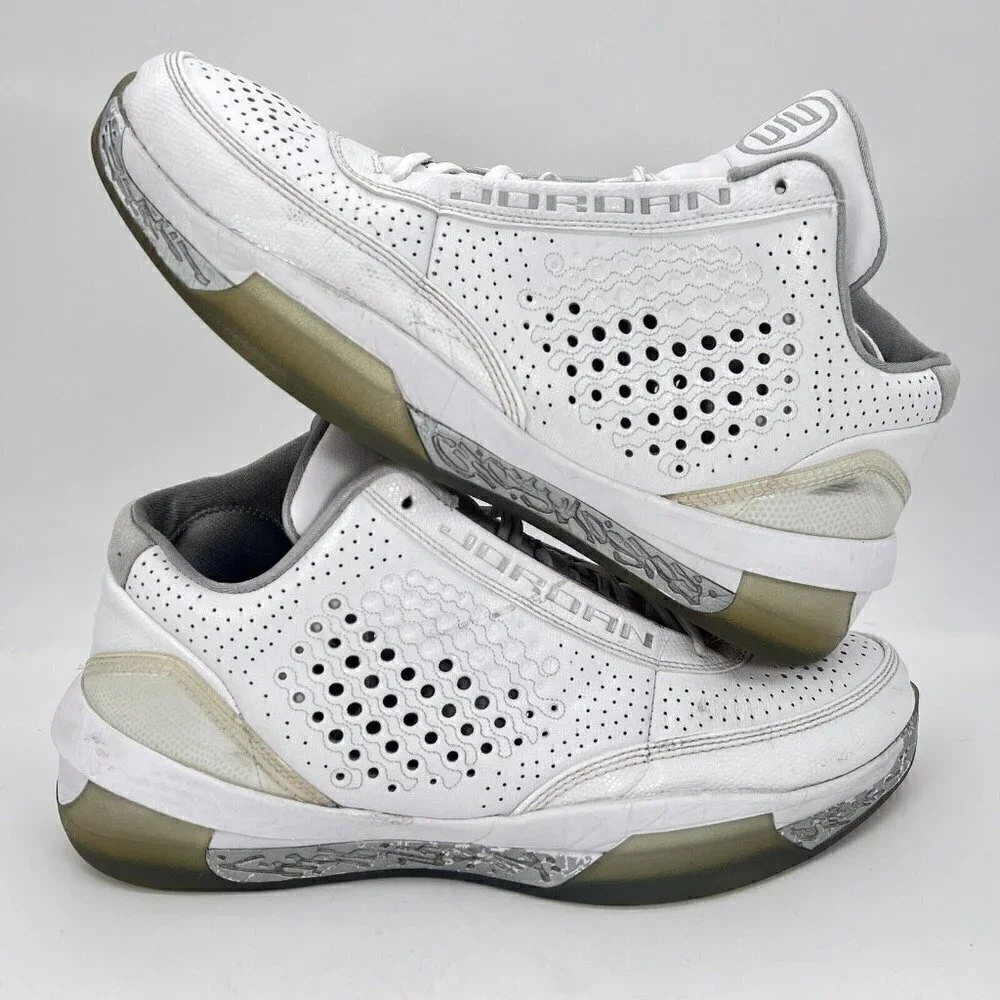 Nike Air Jordan 2010 Dwayne Wade Men Size 11 Shoes White Grey 415093-103